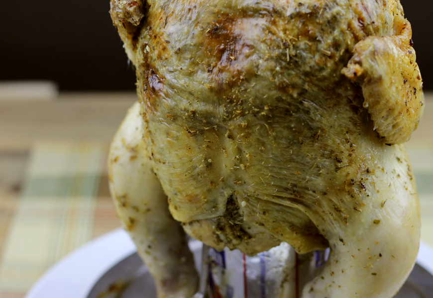 Oven Roasted Beer Can Chicken